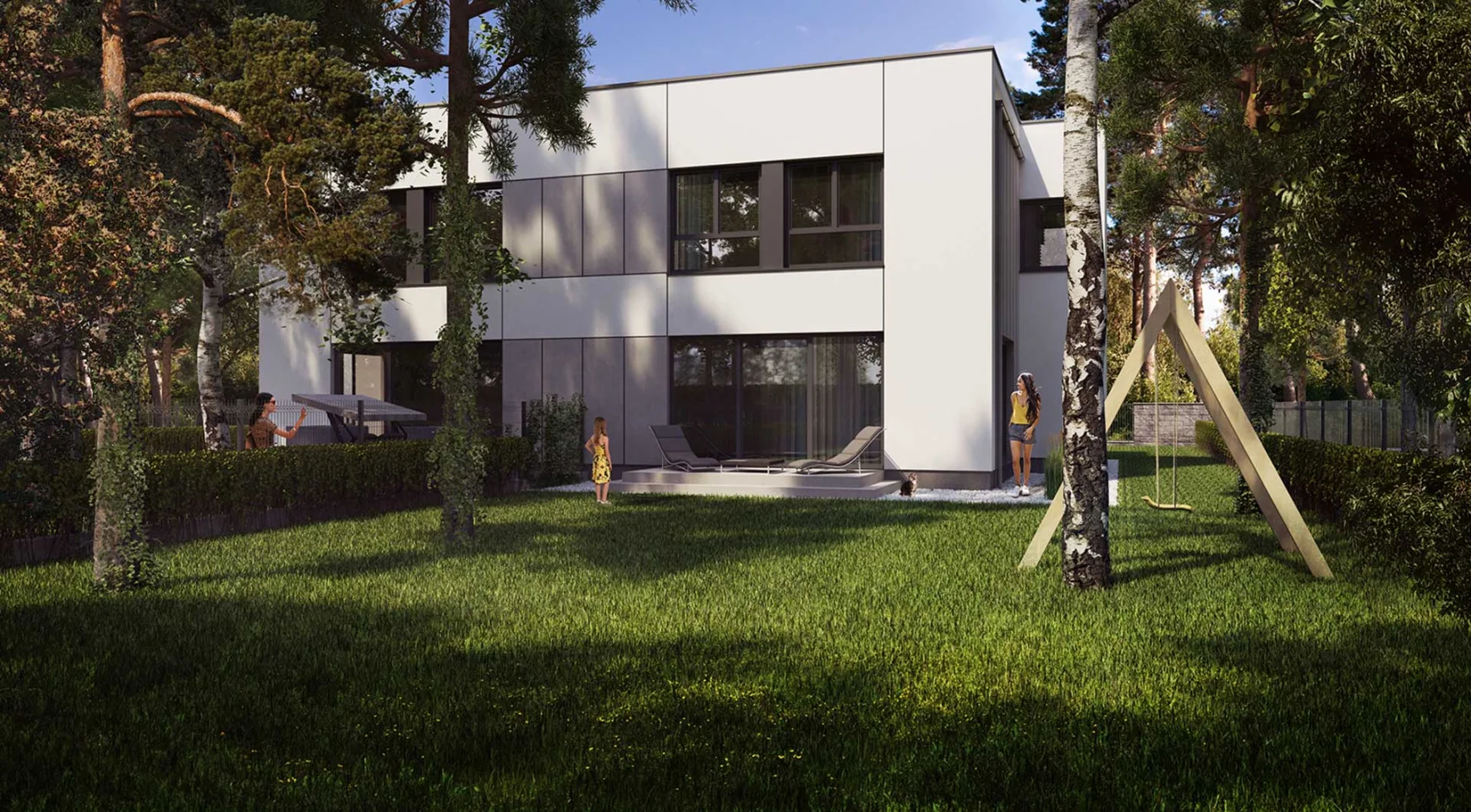 Rezydencja Sosnowa - Legionowo - widok z ogrodu